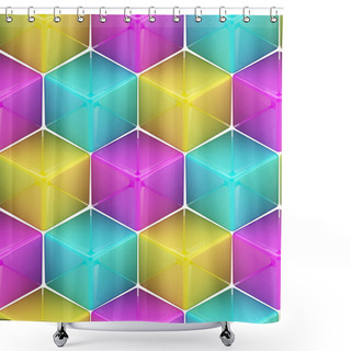 Personality  Seamless Abstract Colorful Background Shower Curtains