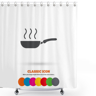 Personality  Frying Pan, Food Icon Shower Curtains