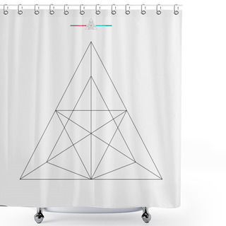 Personality  Geometric Shape, Vector Triangle Isolated, Line Element, Vector Illustration Shower Curtains