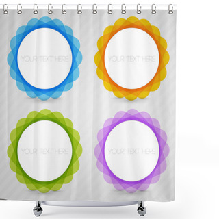 Personality  Four Solutions - Options With Space For Your Content. Shower Curtains