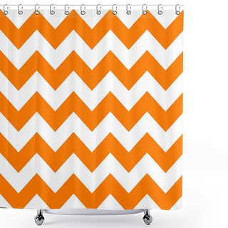 Personality  Zig Zag Halloween Pattern. Abstract Chevron Lines Shower Curtains