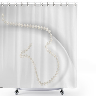 Personality  Beads With Pink Pearls Romantic Shower Curtains