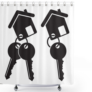 Personality  Bunch Of Keys Shower Curtains