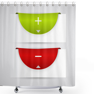 Personality  Set Of Multicolored Tag Labels. Vector Eps10 Illustration Shower Curtains