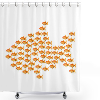 Personality  Beautiful Red Fish Business Background Shower Curtains