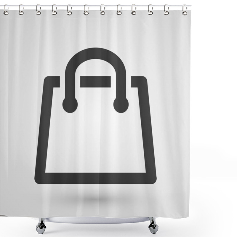 Personality  Black Bag Icon Shower Curtains