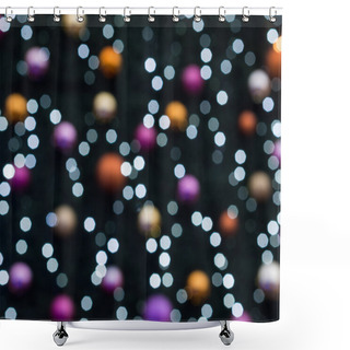 Personality  Blurred Colorful Christmas Lights Shower Curtains