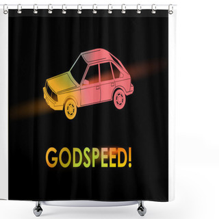 Personality  Abstract Background With The Old Car Shower Curtains