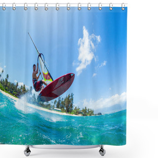 Personality  Windsurfing Shower Curtains
