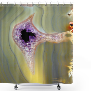 Personality  Natural Agate Shower Curtains