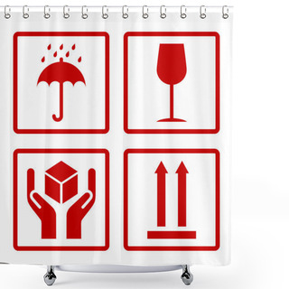 Personality  Cardboard Symbols Shower Curtains