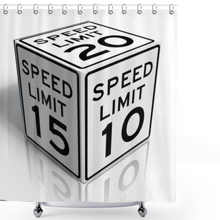 Personality  Speed Limit Shower Curtains