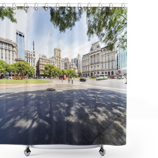 Personality  City Square Of Buenos Aires Shower Curtains
