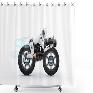 Personality  Robot Speed Move Shower Curtains