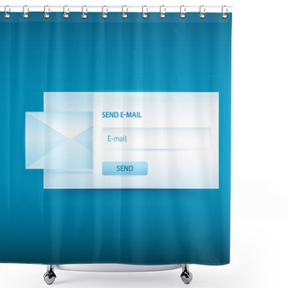 Personality  Vector Email Sending Form Shower Curtains