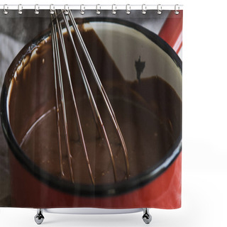 Personality  Chocolate Ganache Photography Recipe Idea Shower Curtains