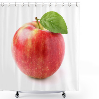 Personality  Ripe Apple With Leaf Shower Curtains