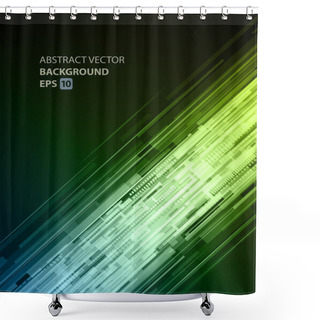 Personality  Abstract Digital Technology Lines Move Up Background Eps 10 Shower Curtains