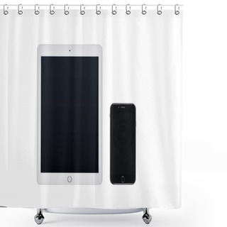 Personality  Smartphone And Digital Tablet  Shower Curtains