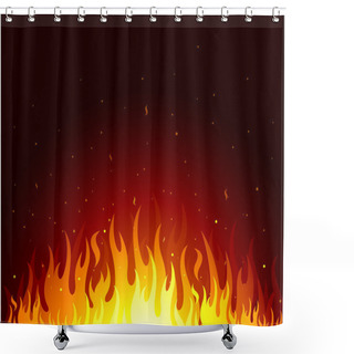Personality  Fire Background Shower Curtains