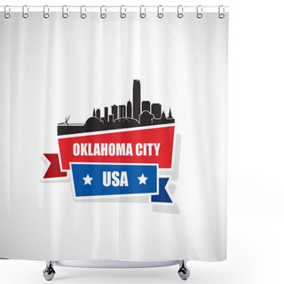 Personality  Oklahoma City Skyline Shower Curtains