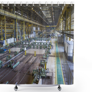 Personality  Large Workshop Of Pipe Rolling Plant, Metallurgy Shower Curtains
