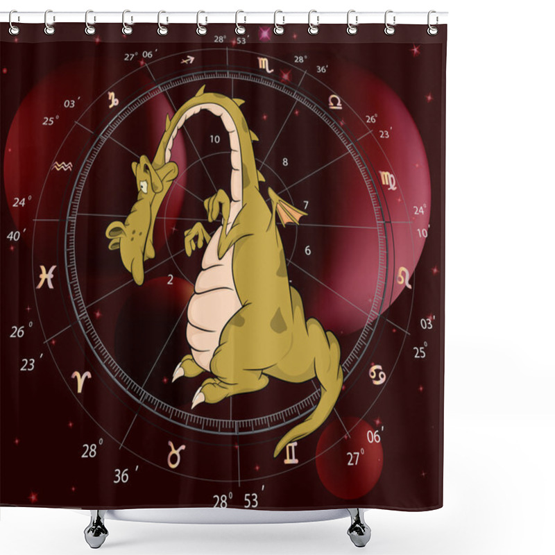 Personality  Zodiac Signs. A Dragon Shower Curtains