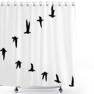 Personality  Flight Formation Of Birds Shower Curtains