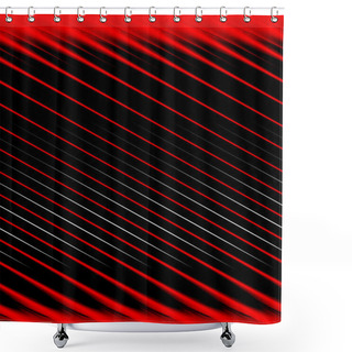 Personality  Red Stripes Shower Curtains