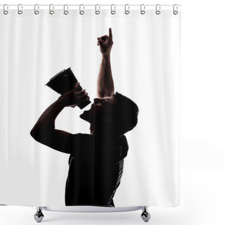 Personality  Man Yelling In A Megaphone Shower Curtains