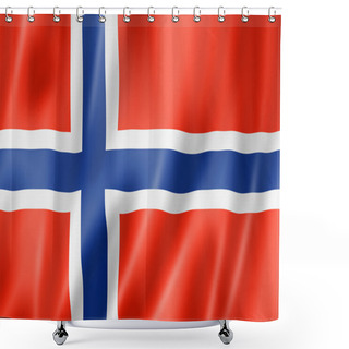 Personality  Norwegian Flag Shower Curtains