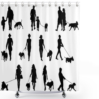 Personality  People With Dogs Shower Curtains