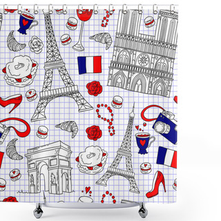 Personality  Paris Pattern Shower Curtains