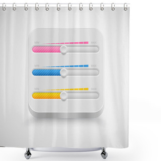 Personality  Set Of Modern Volume Controllers Shower Curtains