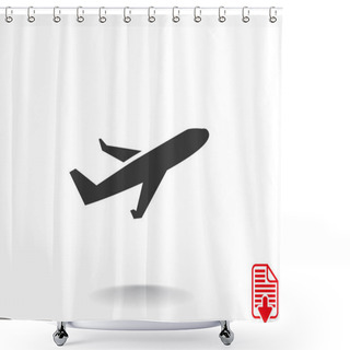 Personality  Simple Plane Icon Shower Curtains