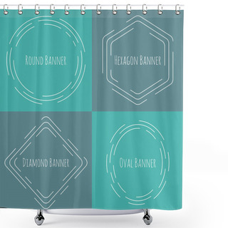 Personality  Set Framework For Multi Colored Backgrounds. Shower Curtains