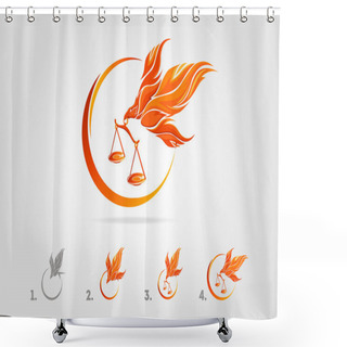 Personality  Phoenix Fire Logo Shower Curtains