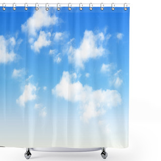 Personality  Blue Sky With Clouds Shower Curtains