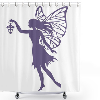 Personality  Hand Drawn Fairy With Shower Curtains