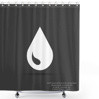 Personality  Liquid Droplet Simple Web Icon Shower Curtains