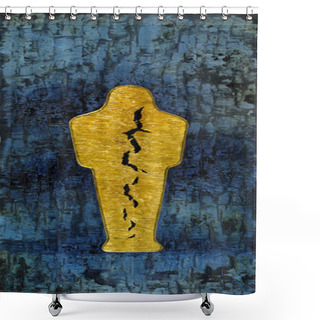 Personality  Ripped Golden Mummy Shower Curtains