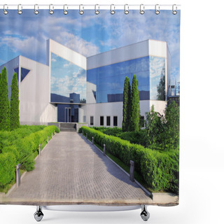Personality  Corporate Building In Nature. Shower Curtains