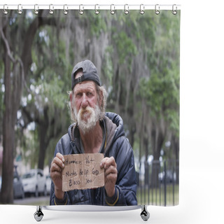 Personality  Homeless Man Shower Curtains