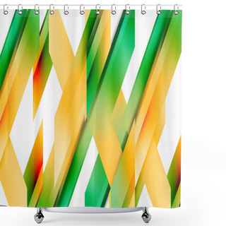 Personality  Dynamic Minimalist Abstraction With Play Of Straight Gradient Lines. Interplay Of Colors And Precise Alignment Creates An Ever-moving Tapestry, Offering Both Simplicity And Visual Allure Shower Curtains