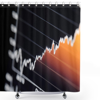 Personality  Stock Chart Growth Shower Curtains