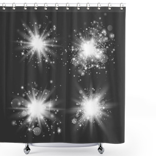 Personality  Glow Light Set  Shower Curtains