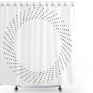 Personality  Dotted Circular Half-tone Element Shower Curtains