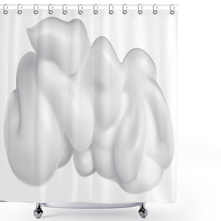 Personality  White Cream Isolated On White . EPS10 Shower Curtains