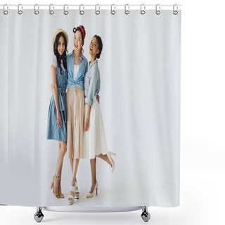Personality  Multicultural Women Shower Curtains