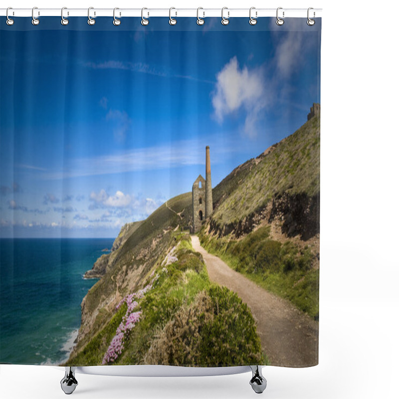 Personality  Coastal Tin Mine, Cornwall, UK Shower Curtains